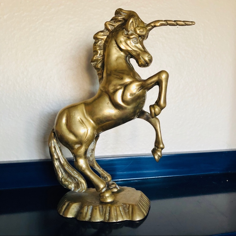 Brass Unicorn Figurine Decor